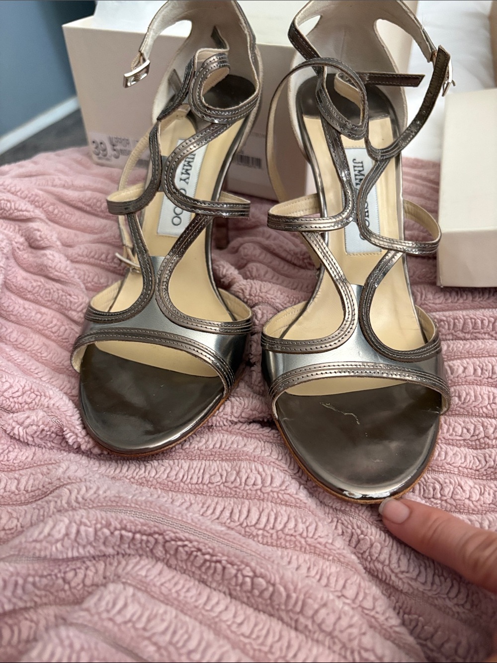 Jimmy CHOO DASHA MIRROR
STEEL DASHA size 39.5 heels 4β. - Picture 7 of 12